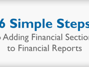6 Simple Steps to Adding Financial Sections to Financial Reports
